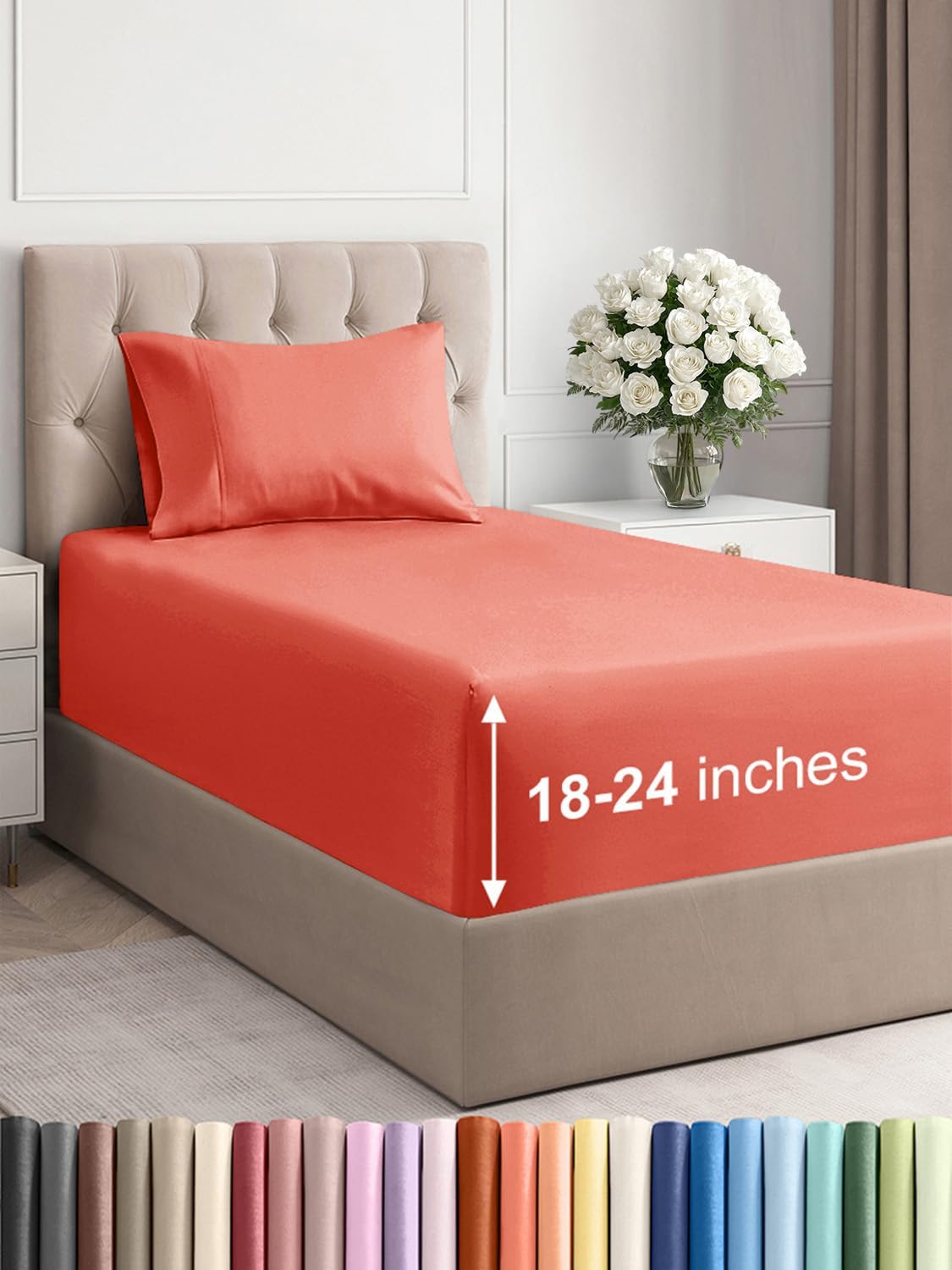 Extra Deep Pocket Twin XL Sheets Set for Ultimate Comfort