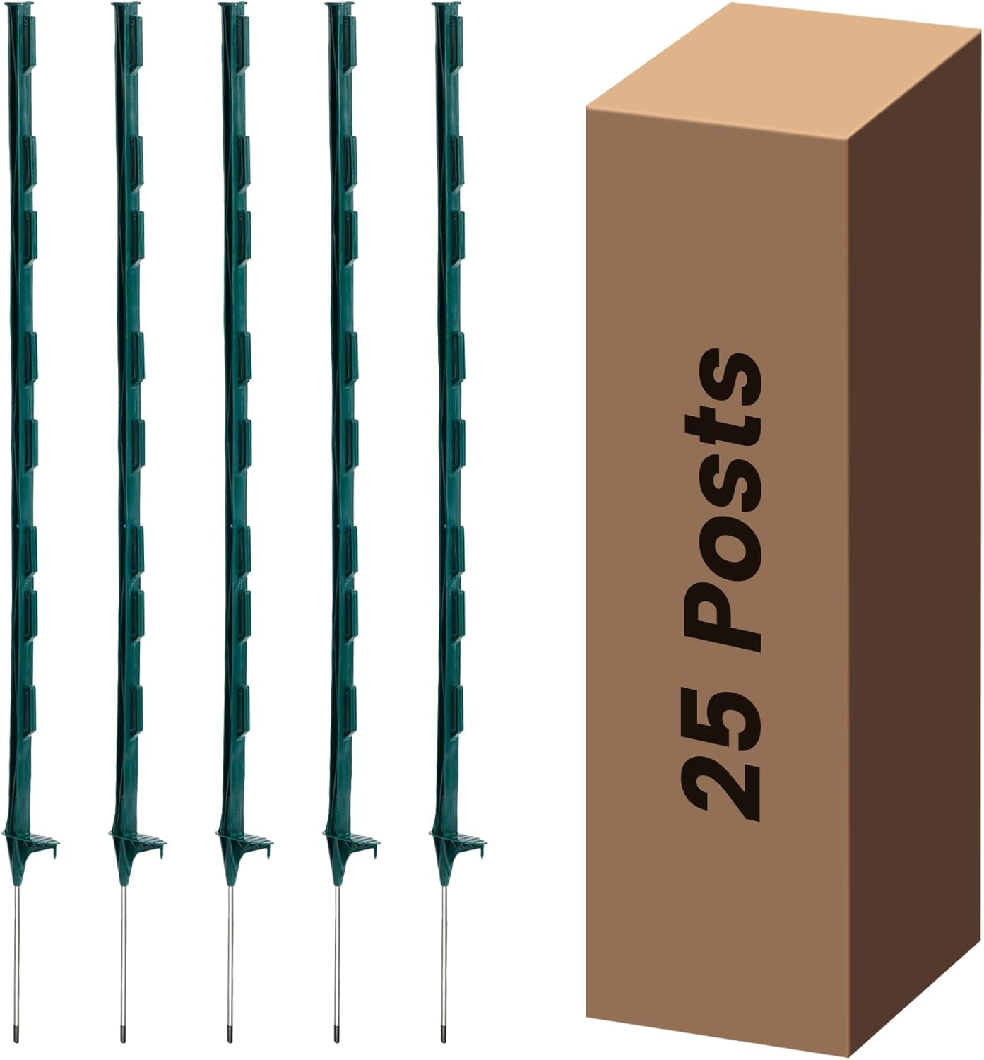 25 Pack Electric Fence Posts for Farm Protection and Yard Use