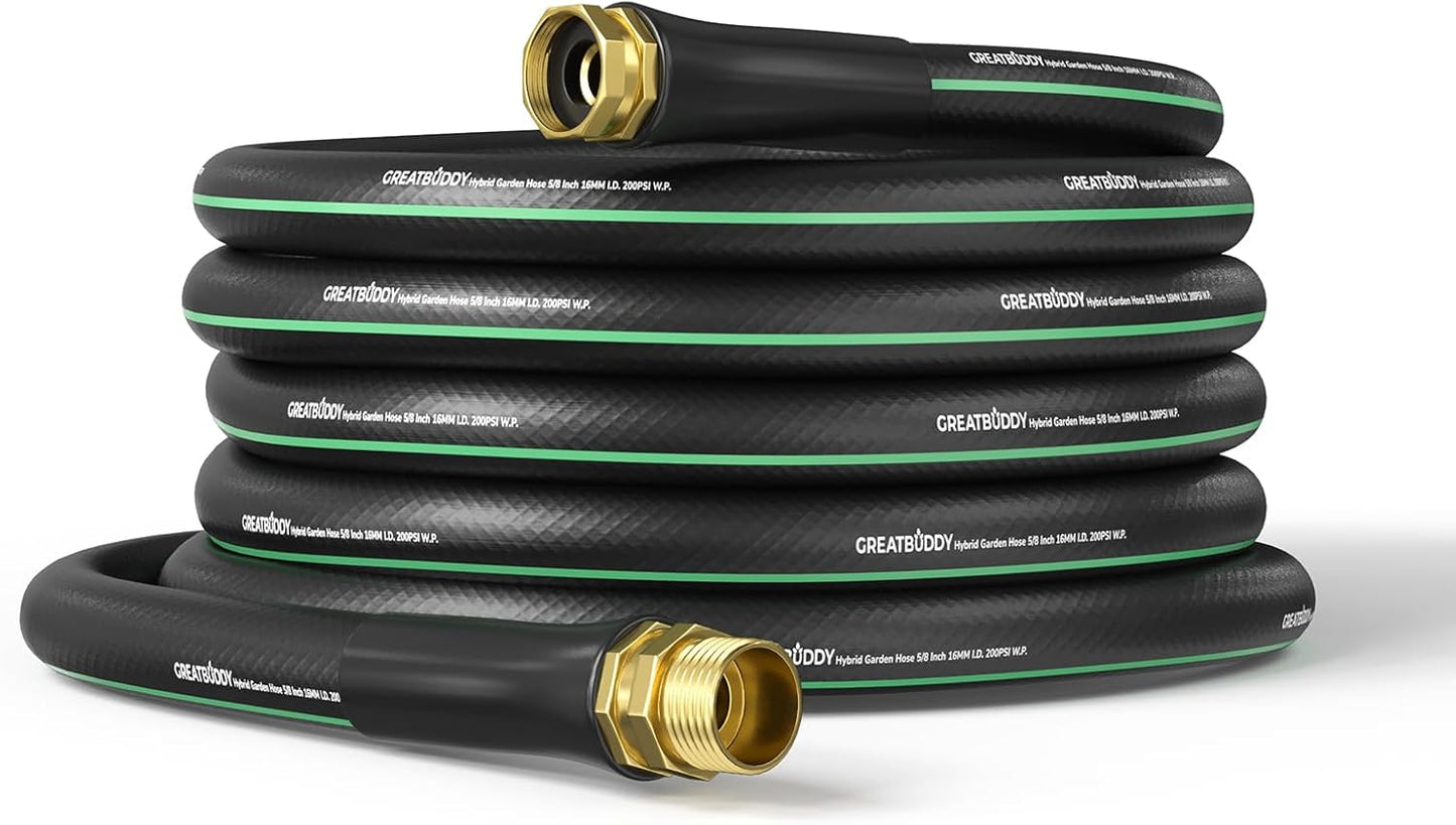 GreatBuddy 50 ft Garden Hose: Durable, Flexible, Less Kink Design
