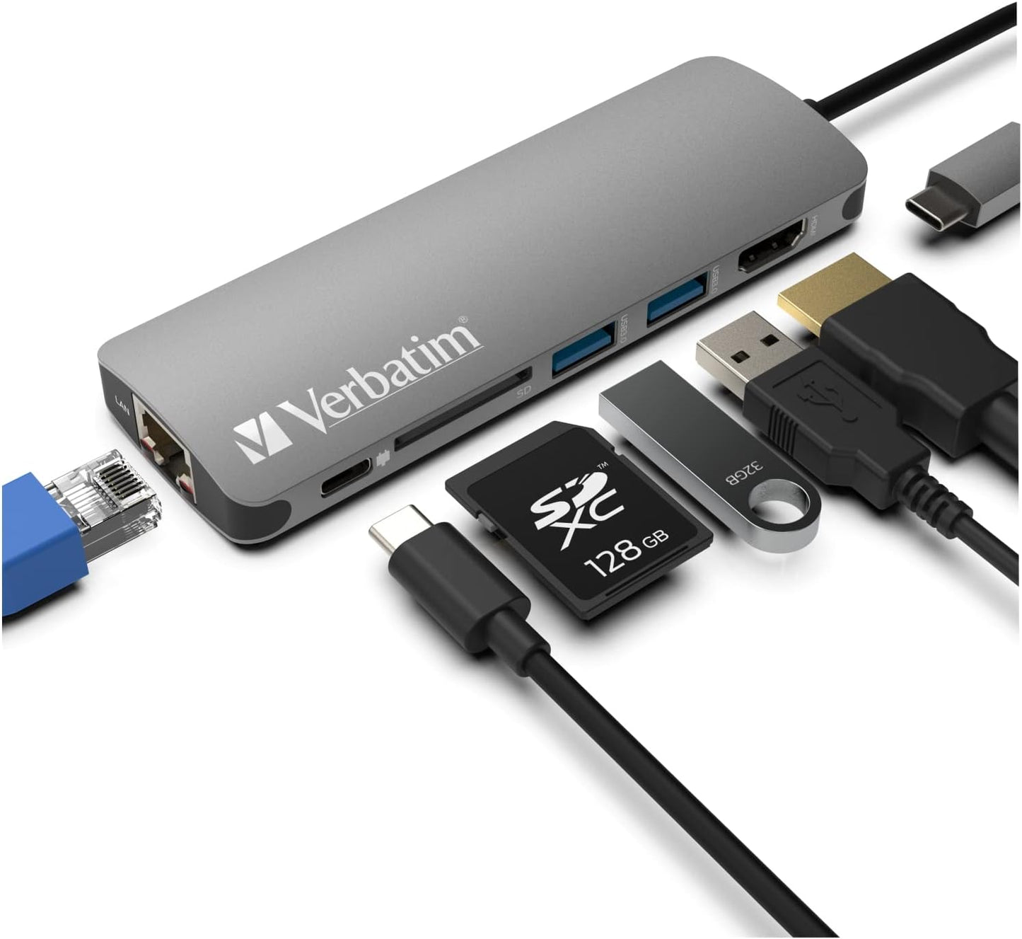 6-in-1 USB C Hub for Laptop with HDMI, Ethernet, and More