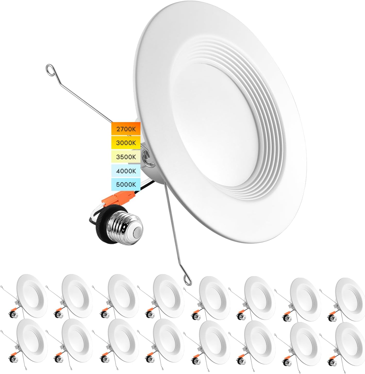 LUXRITE 5/6 Inch LED Recessed Retrofit Downlight for Home