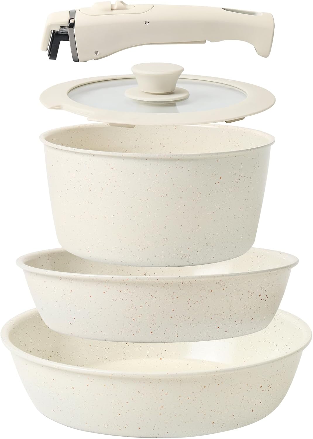Non Stick Ceramic Cookware Set - 5 Pcs for Versatile Cooking