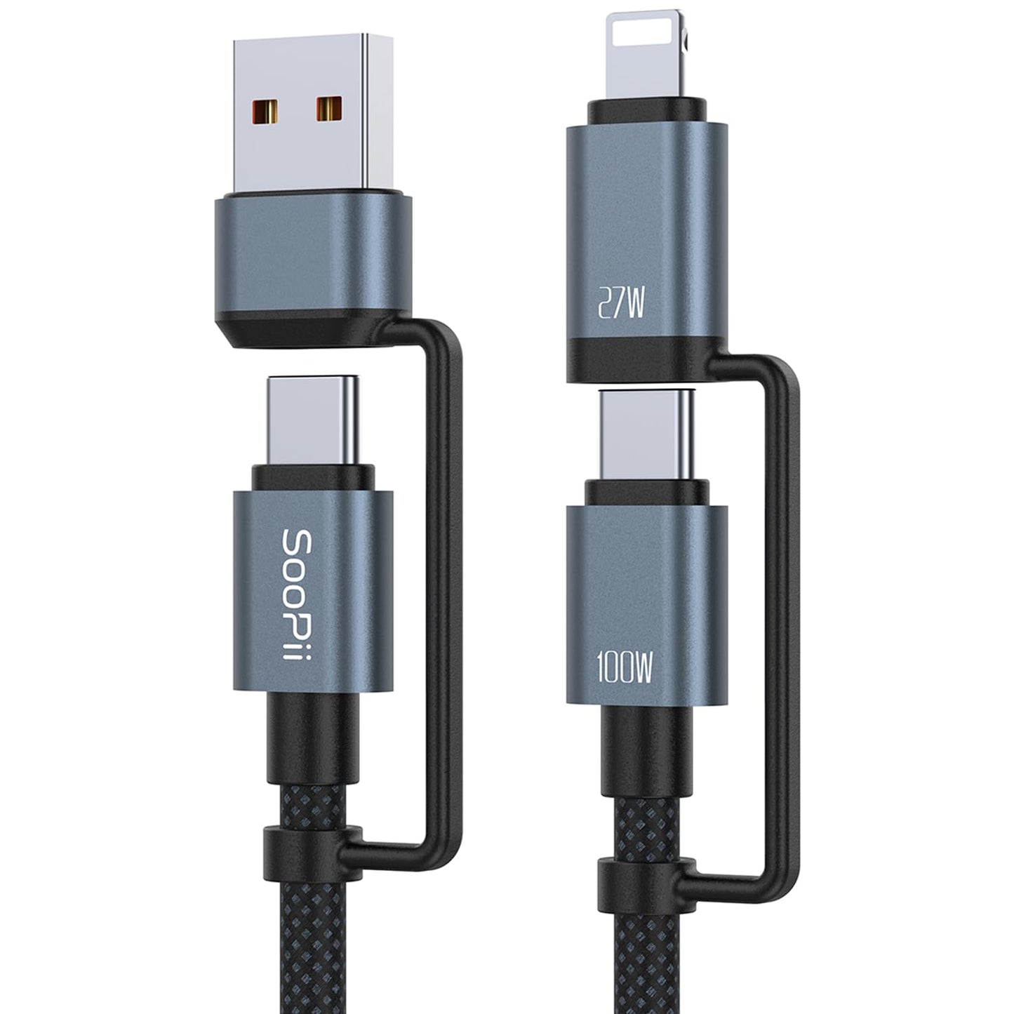 Fast Charge with SOOPII 4-in-1 USB C Cable