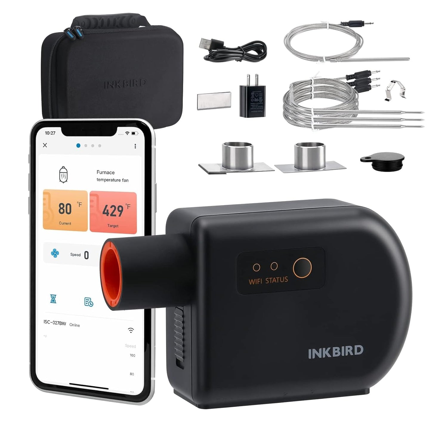 Wi-Fi & Bluetooth BBQ Smoker Temperature Controller for Grilling