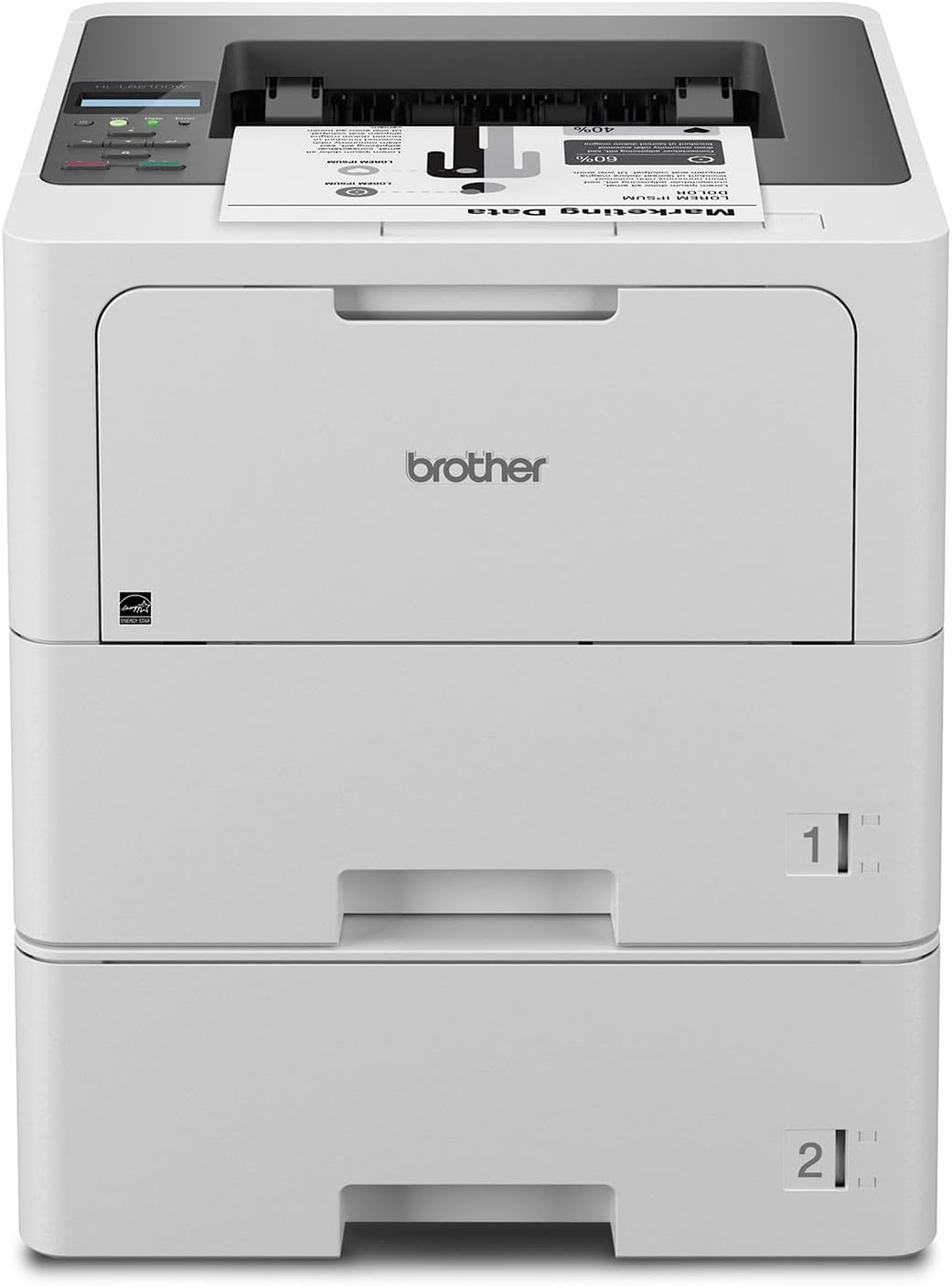 Brother HL-L6210DWT Monochrome Laser Printer with Dual Trays