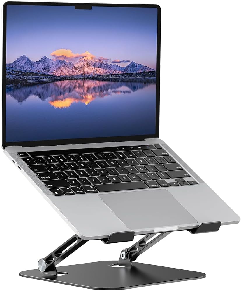 Adjustable Aluminum Laptop Stand - Ergonomic & Portable!