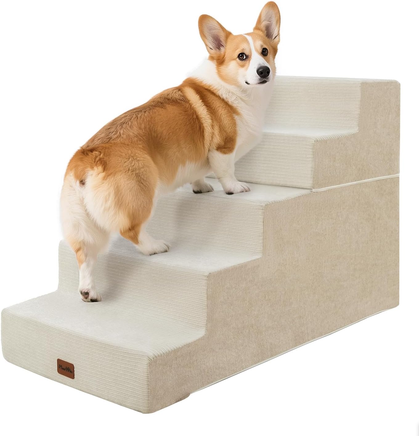 Made4Pets Dog Stairs for High Bed - Extra Wide Pet Steps