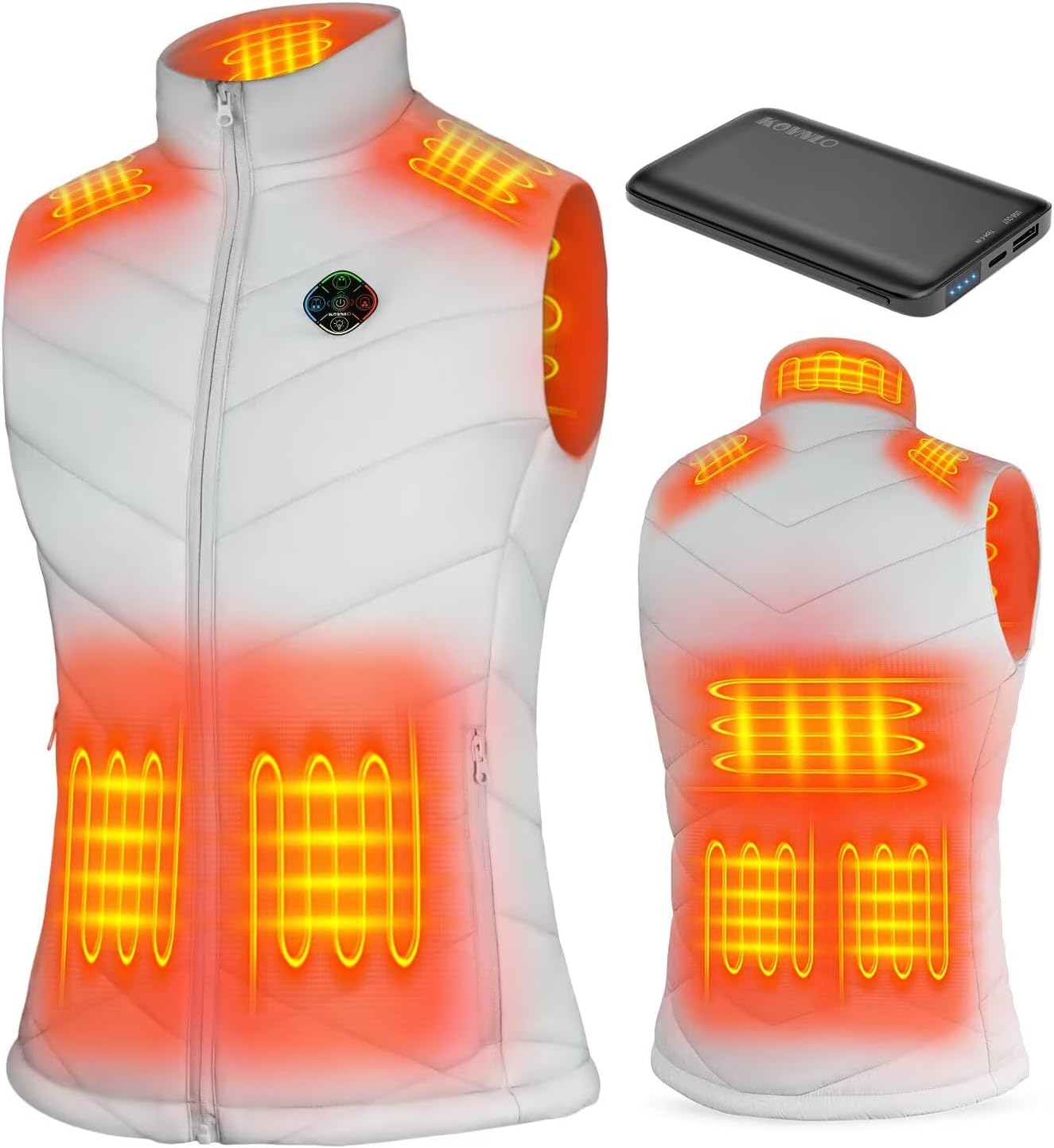 KOVNLO Heated Vest for Women with Smart Button and Battery Pack