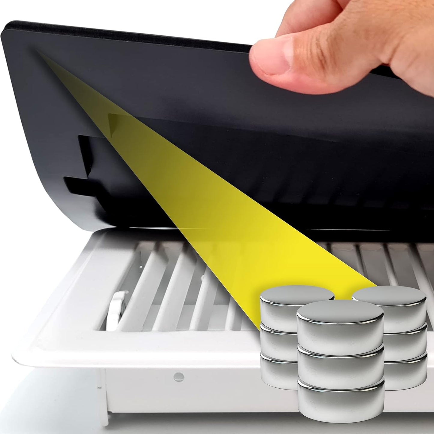 Powerful Magnetic Vent Covers for Sealing Registers 5.25in to 6