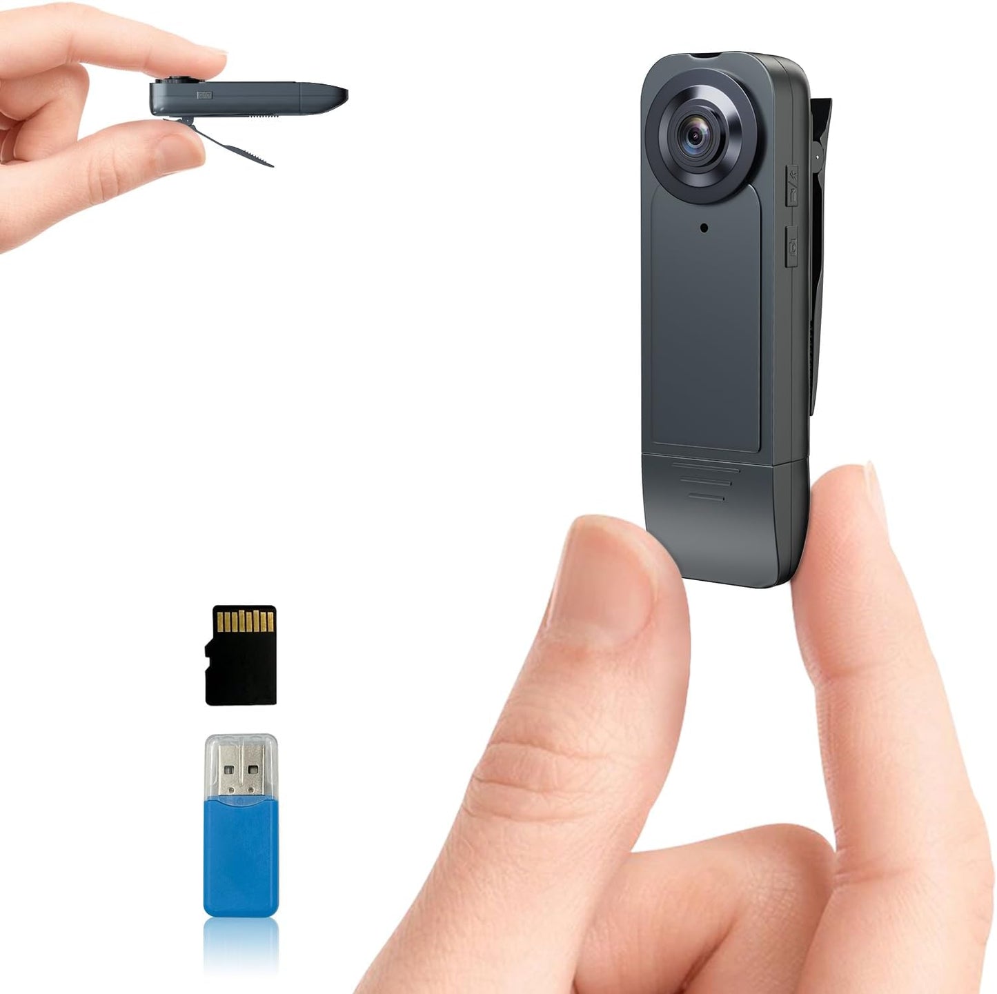 Brathird Mini Body Cam: 1080P HD Night Vision, 64GB, 6HR Battery - Daily Records & More