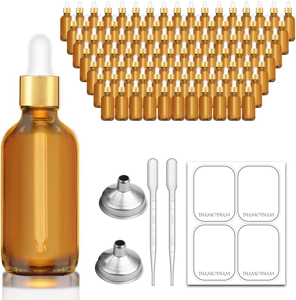 Bumobum 2 oz Dropper Bottle Set for Essential Oils and More