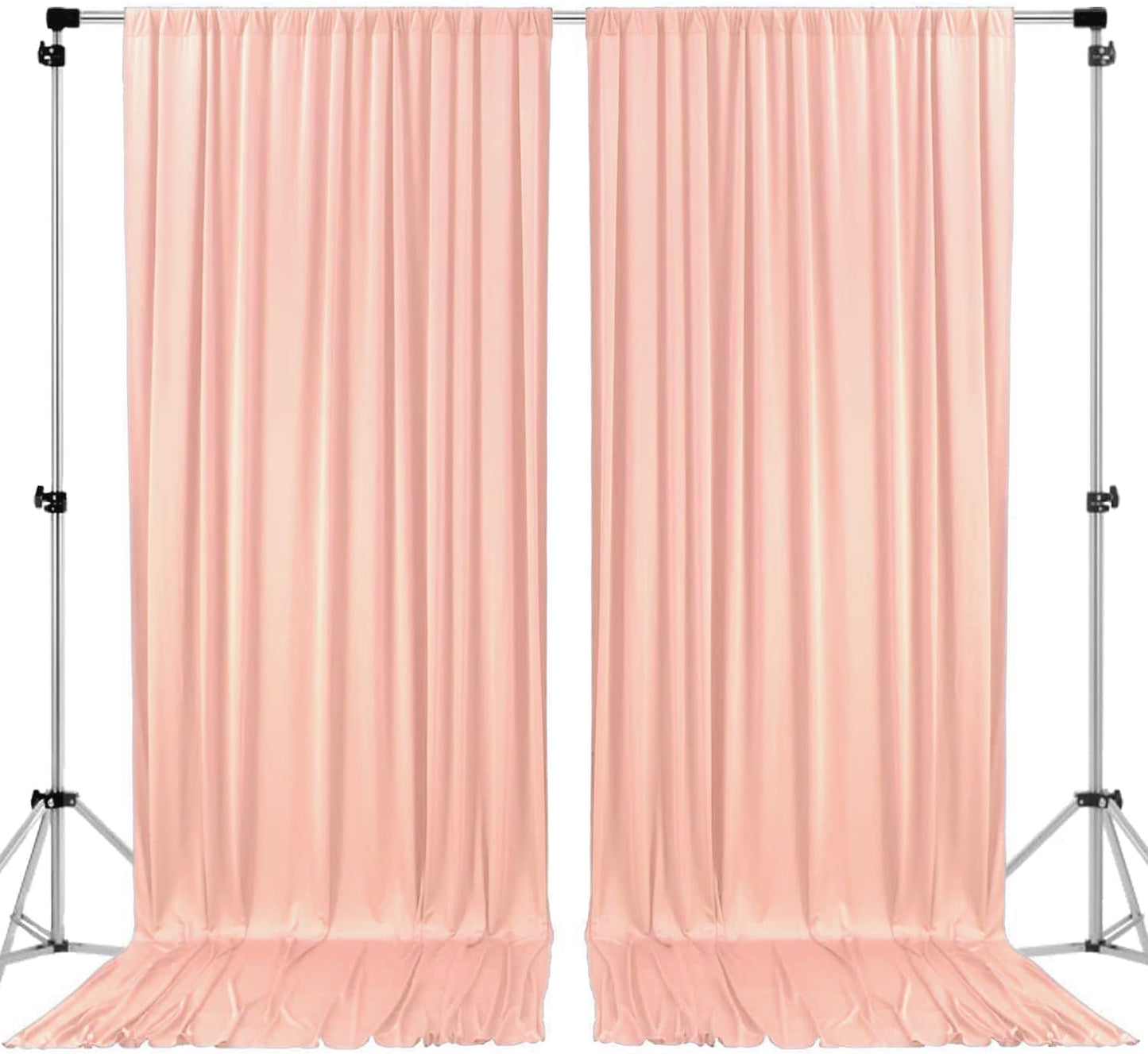 Polyester Backdrop Drapes for Weddings and Events - Peach Color