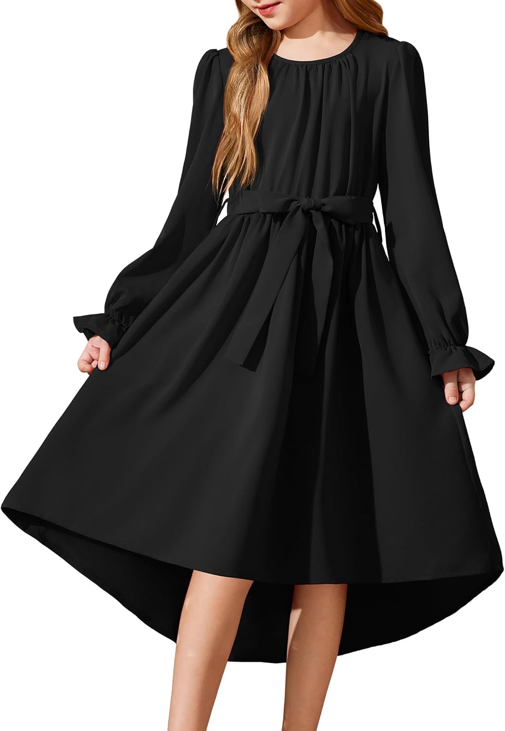 Arshiner Girls Long Sleeve Dress for Parties and Events