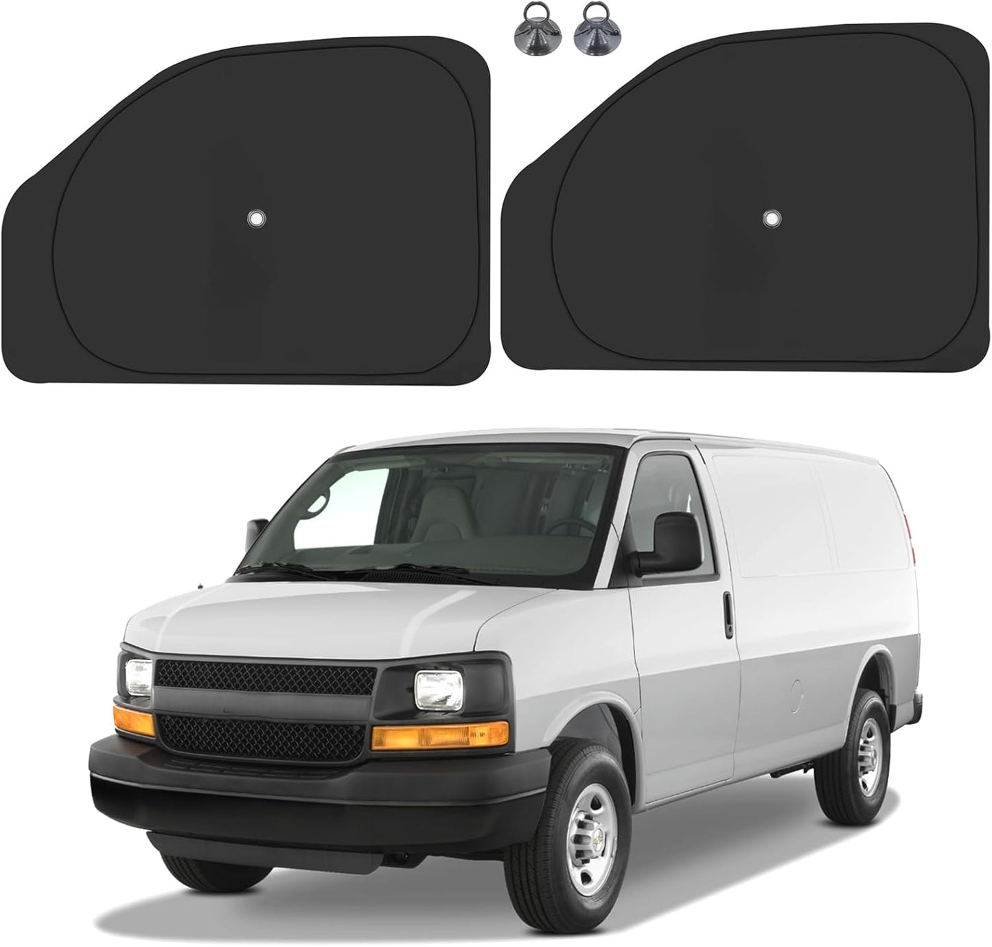 Front Side Window Sun Shade for Chevy Express Cargo Van