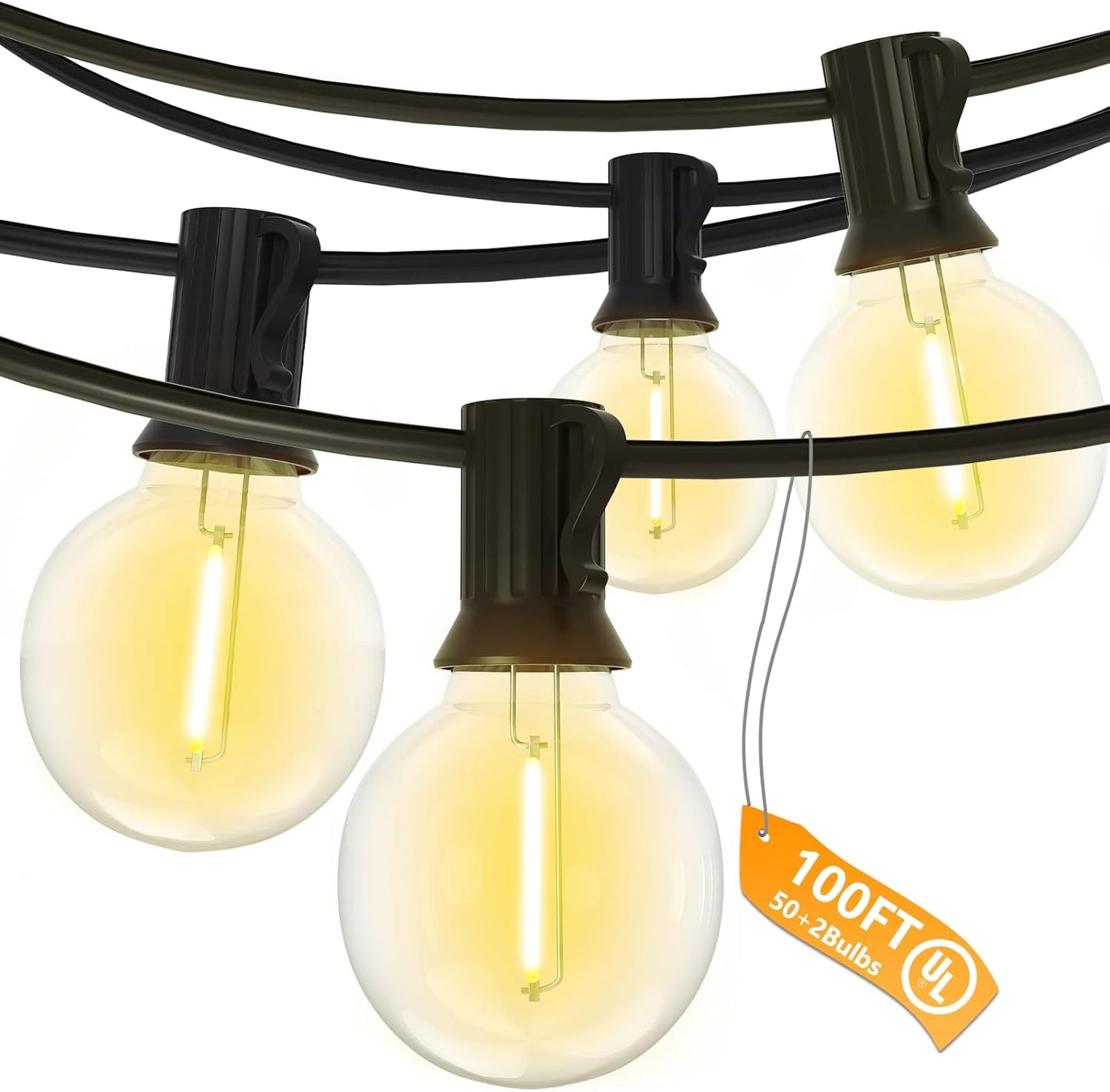100Ft LED Outdoor String Lights for Parties and Events