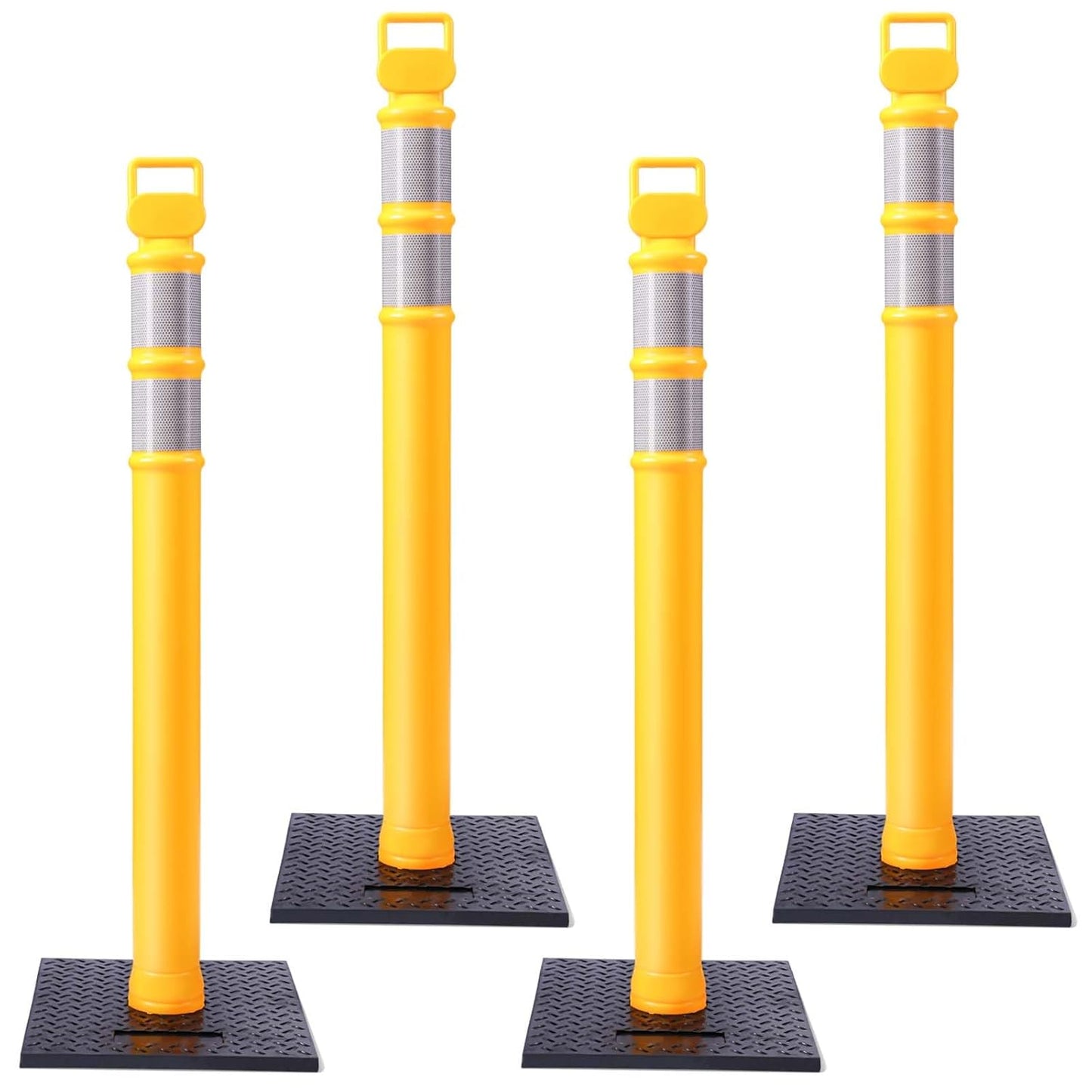 Kanayu 49 Inch Traffic Delineator Posts for Safety and Visibility