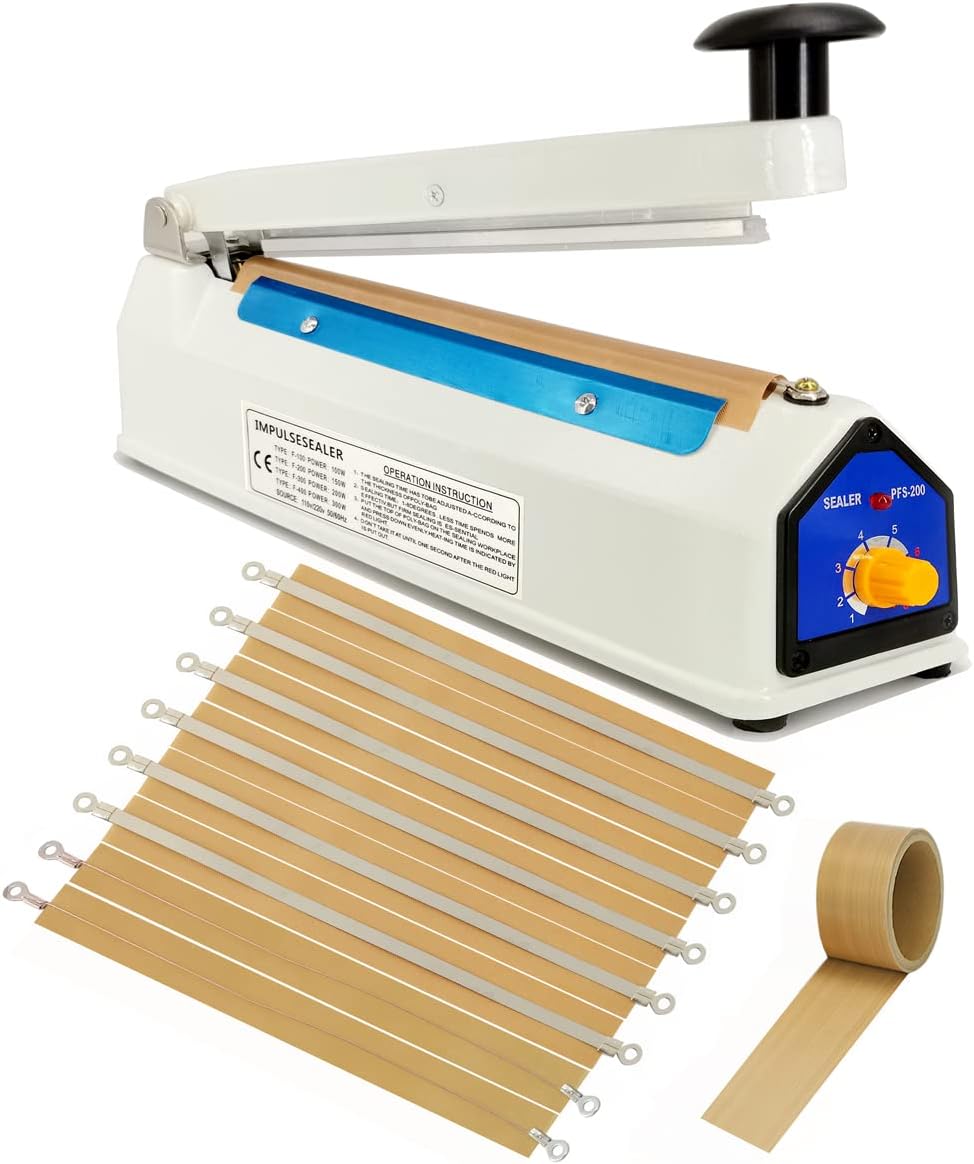 Impulse Heat Sealer 8 inch for Mylar Bags and Plastic Bags