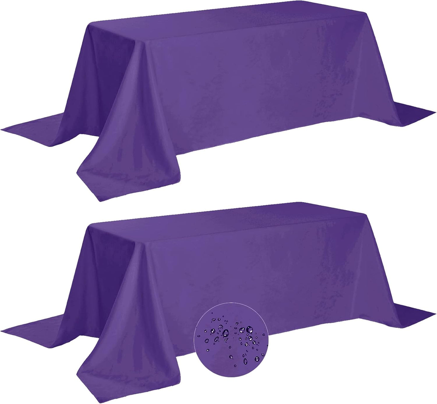 Waterproof Rectangle Tablecloth 90x132 Inch for Dining Events
