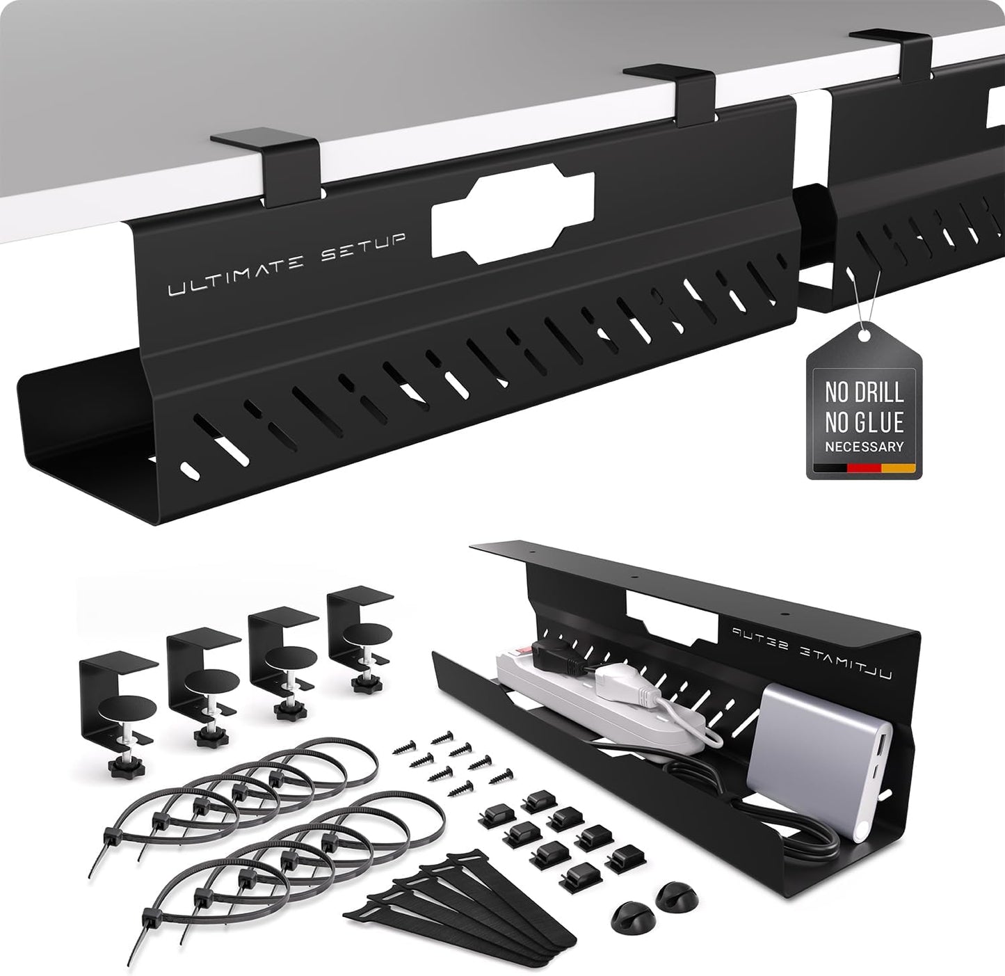 No Drill Cable Organizer - Max Load - 2 Pc Set