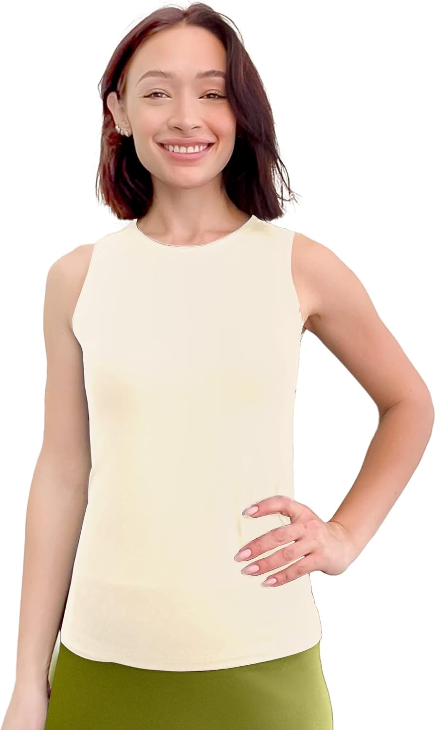Modest High Neck Tank Top for Women's Comfort and Style