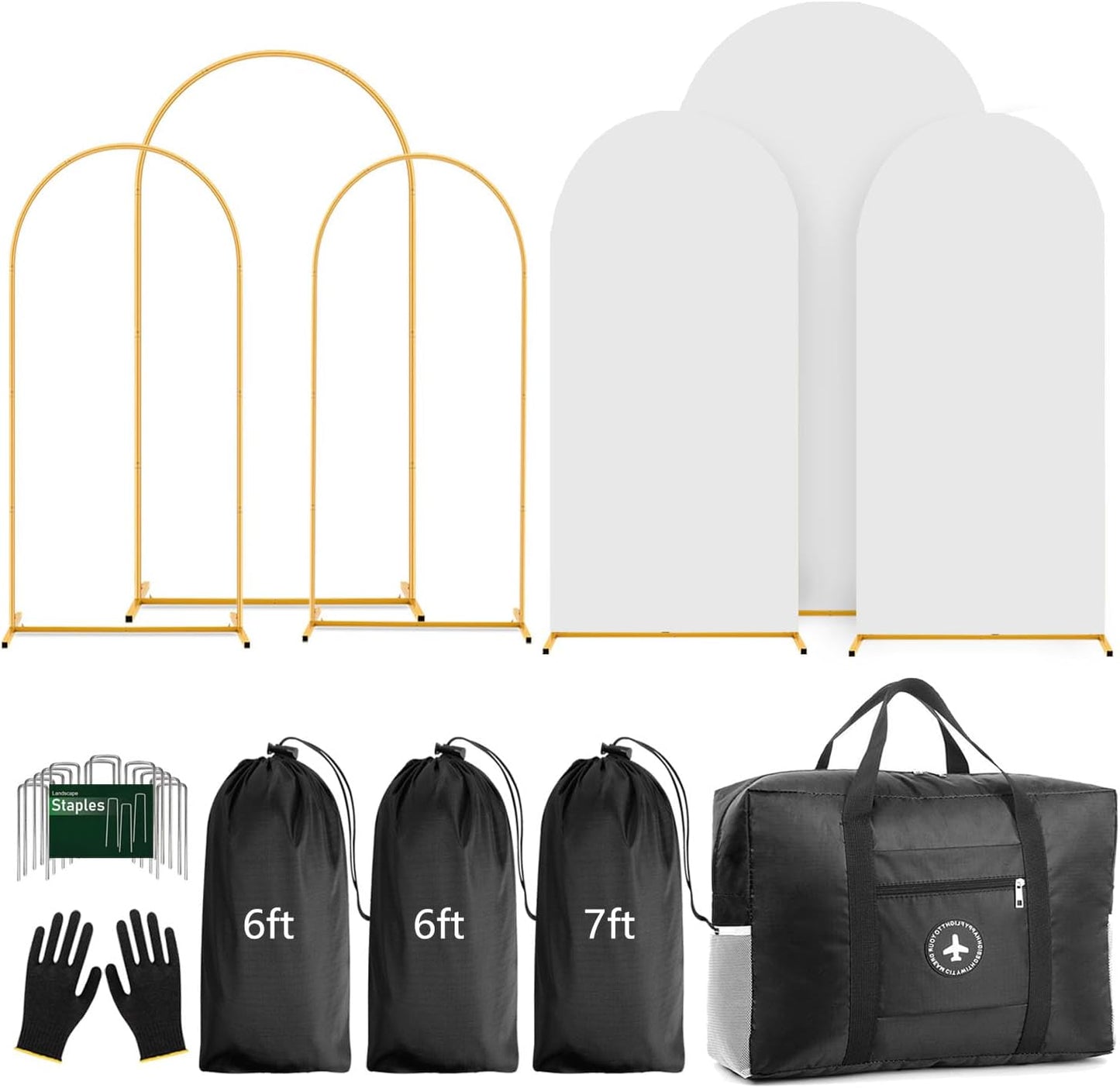Arch Backdrop Stand Set with Cover for Weddings and Events