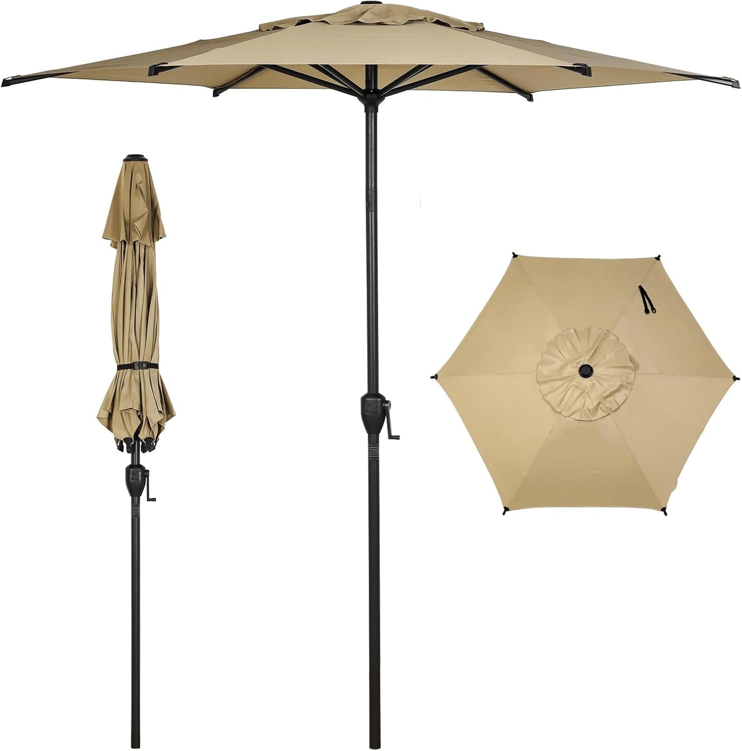 7.5FT Lyon Outdoor Patio Umbrella with Tilt and Crank Features