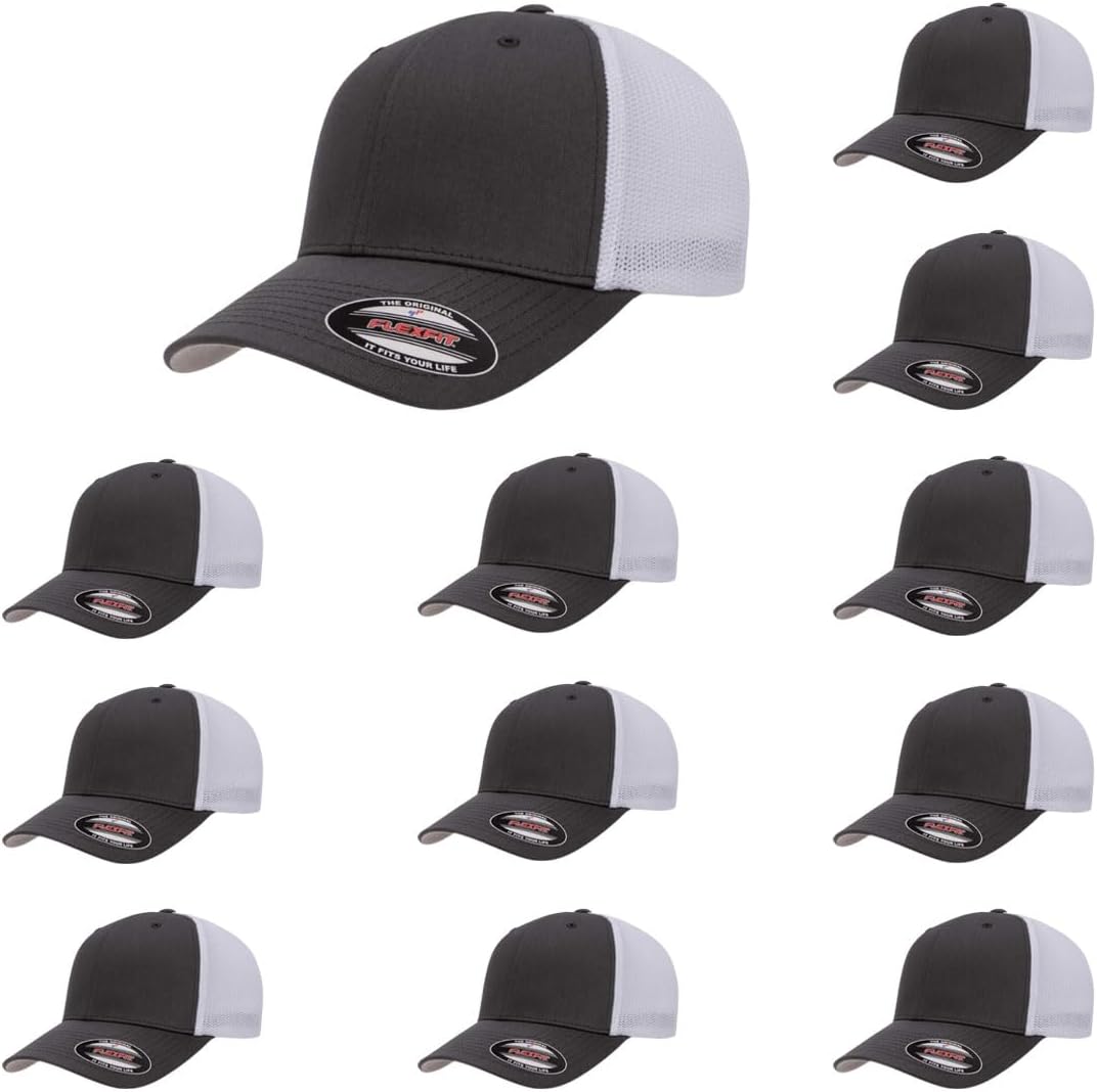 Flexfit 6511 Fitted Mid-Profile Trucker Cap by The Hat Pros