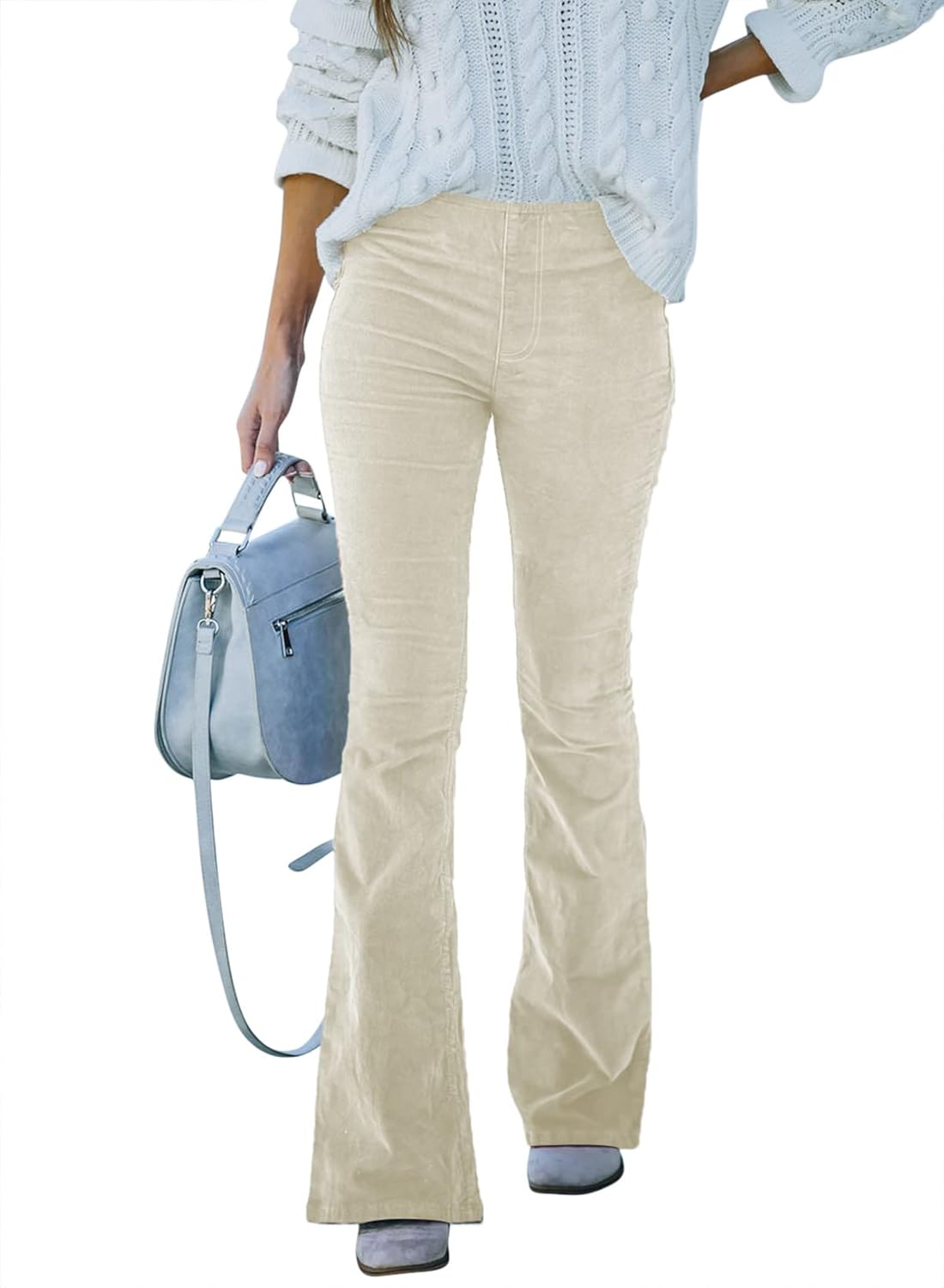 Sidefeel Women's Corduroy Flare Pants for Stylish Autumn Wear