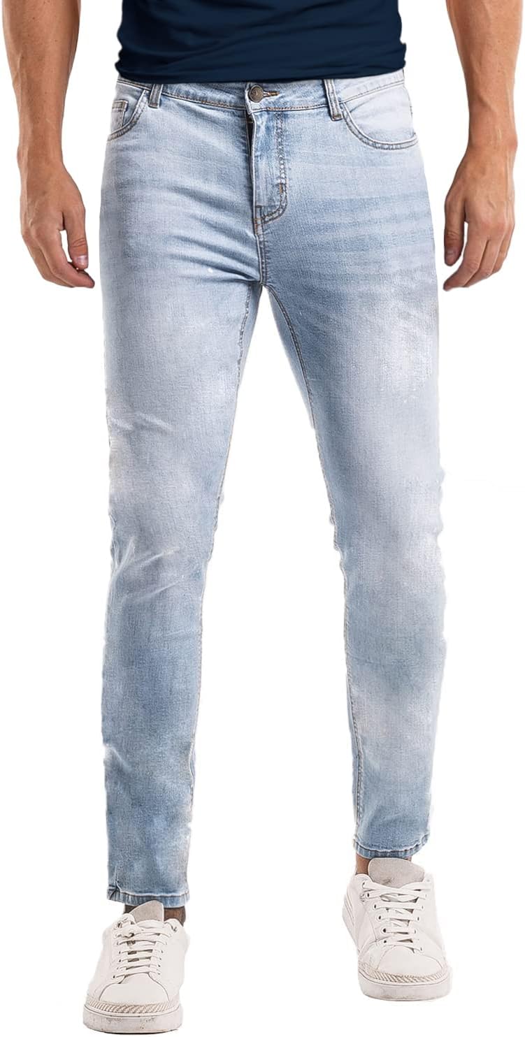 Heyfanee Mens Slim Fit Jeans Stretch Denim Pants for Men Review
