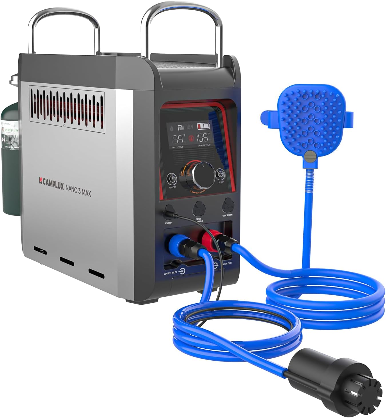Instant Hot Water Anywhere: CAMPLUX Portable Shower Pump