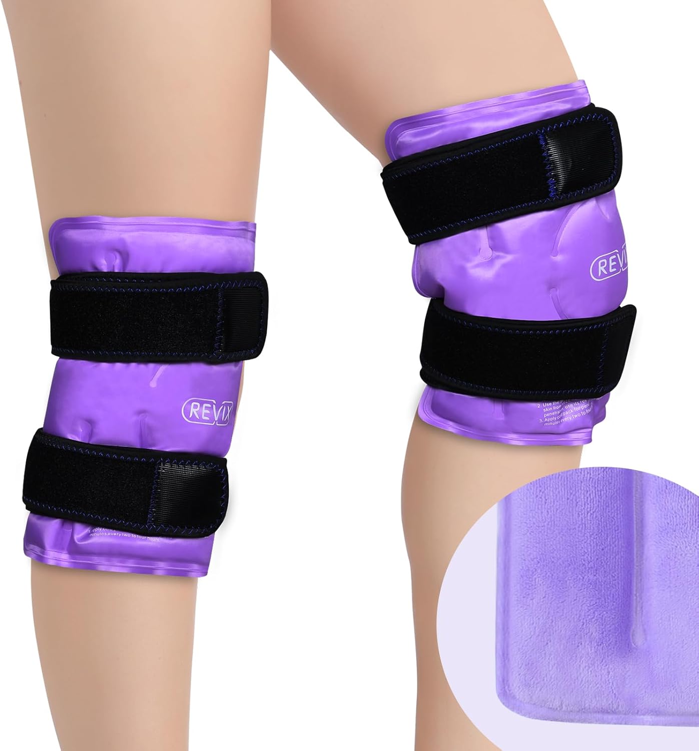 REVIX Reusable Knee Ice Pack Wrap for Post-Workout Recovery
