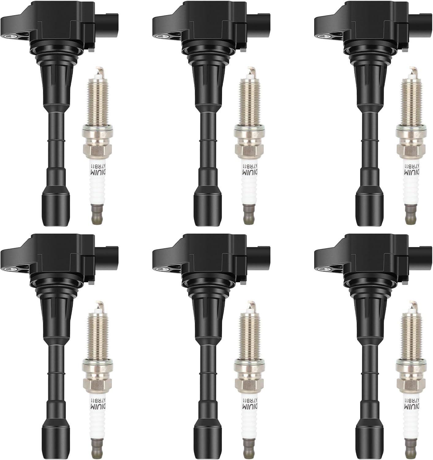ECCPP UF550 Ignition Coils and Iridium Spark Plugs for Nissan