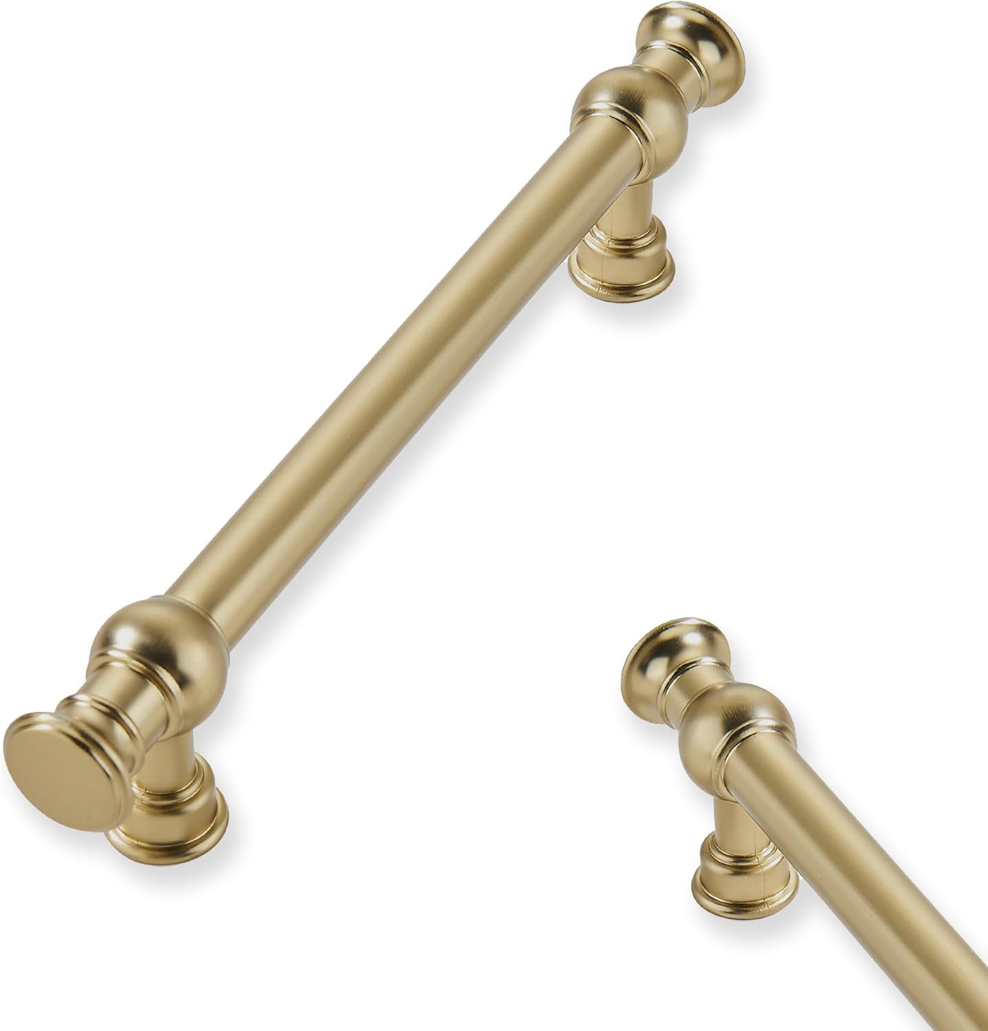 10-Pack 3-3/4in Brushed Brass Cabinet Pulls for Kitchen Hardware