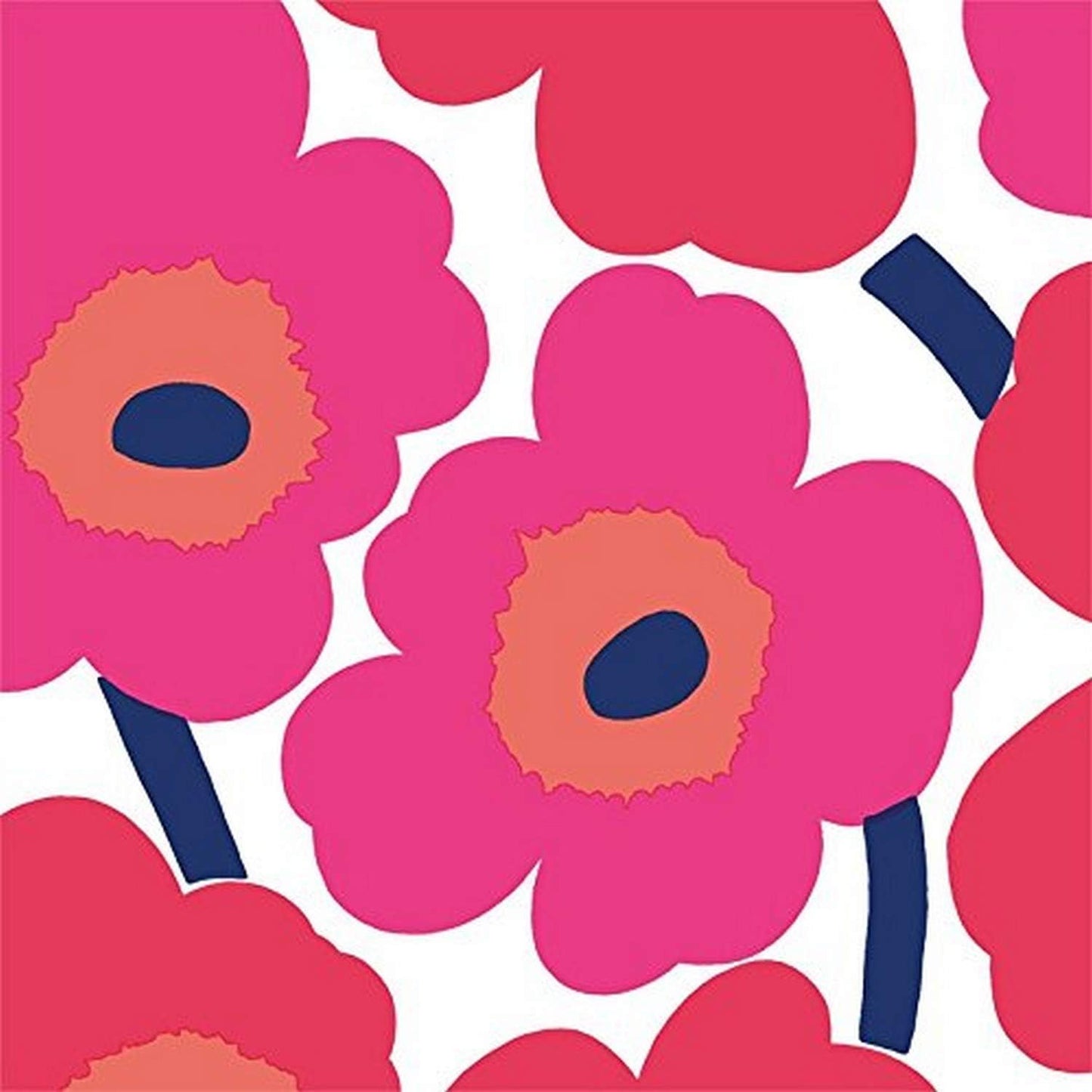 IHR Marimekko Red Unikko Cocktail Napkins, 20-Pack