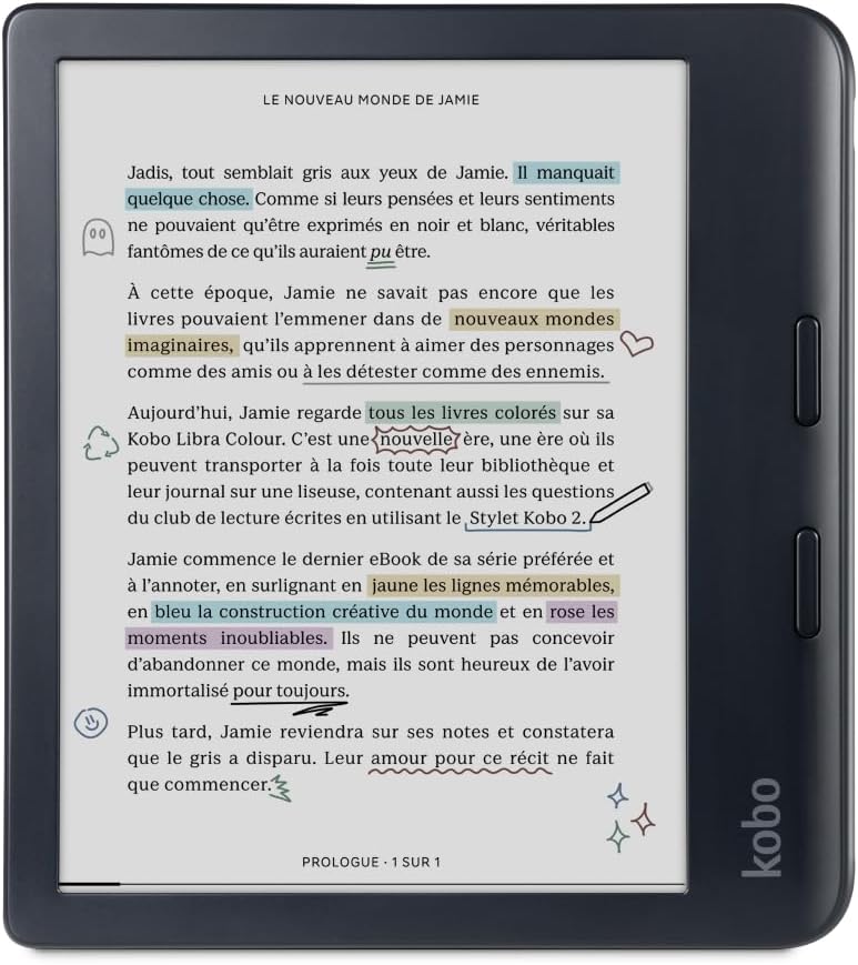 Kobo Libra Colour eReader with 7 Glare-Free Colour Display
