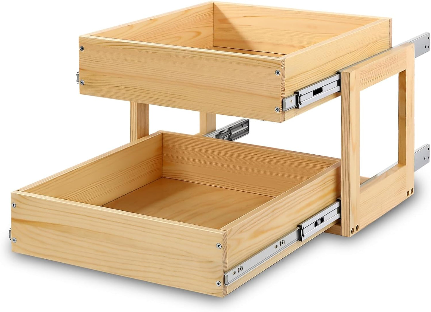 Pull Out Cabinet Organizer with Soft Close Slide Out Drawers