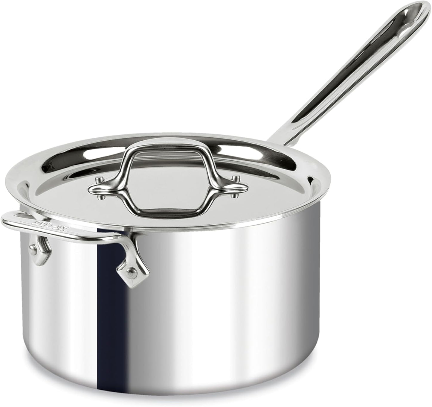 All-Clad D3 4 Quart Stainless Steel Sauce Pan for Cooking