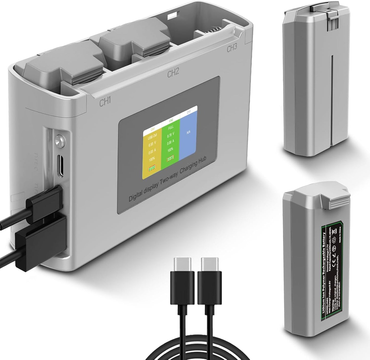 Homesuit Mini 4K Battery Hub for DJI Mini 2: 31min Max Flight!