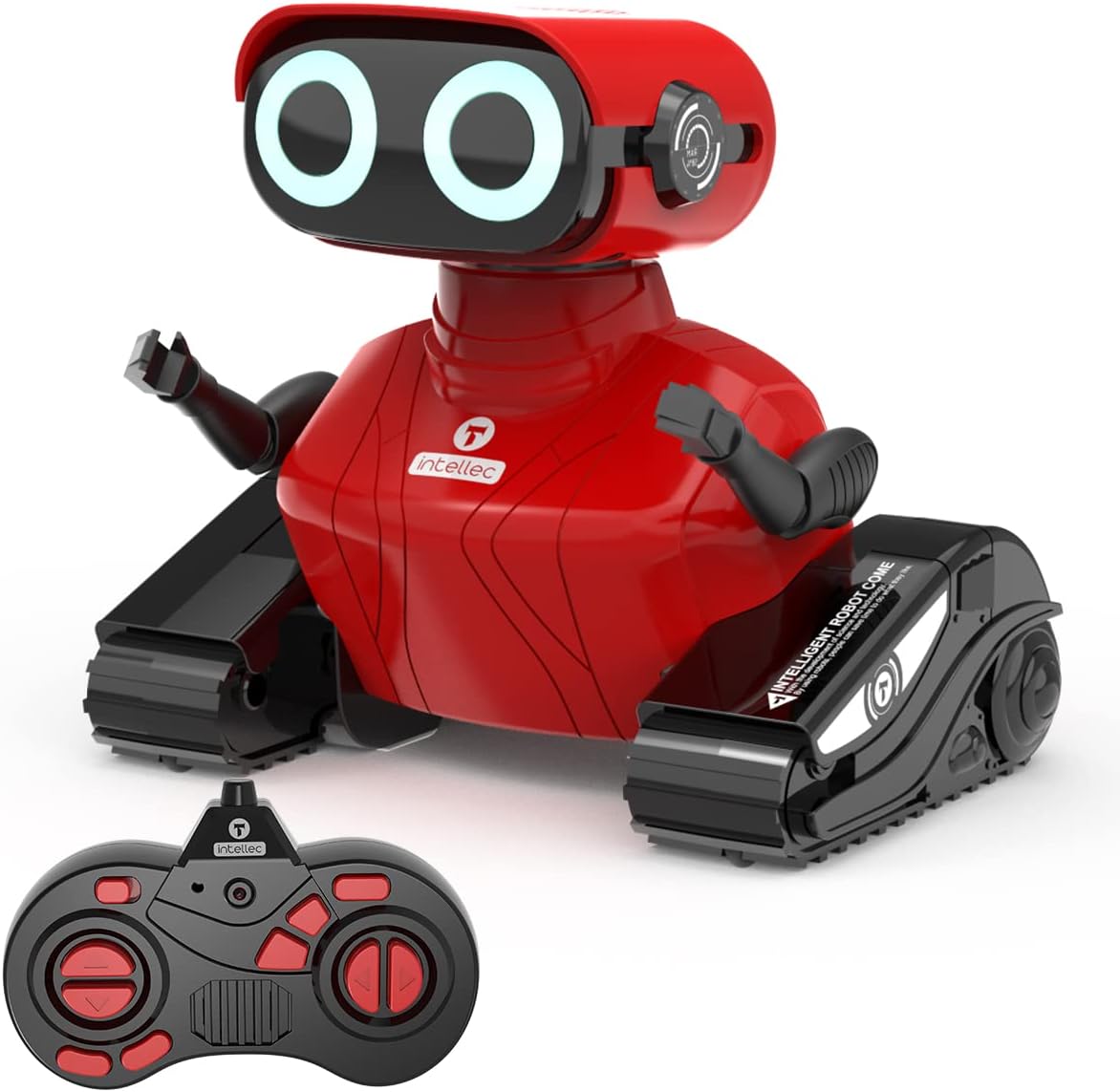 Interactive RC Dancing Robot Toy - LED Eyes, Music & Flexibility - Perfect Gift for Girls 3+ (Red)