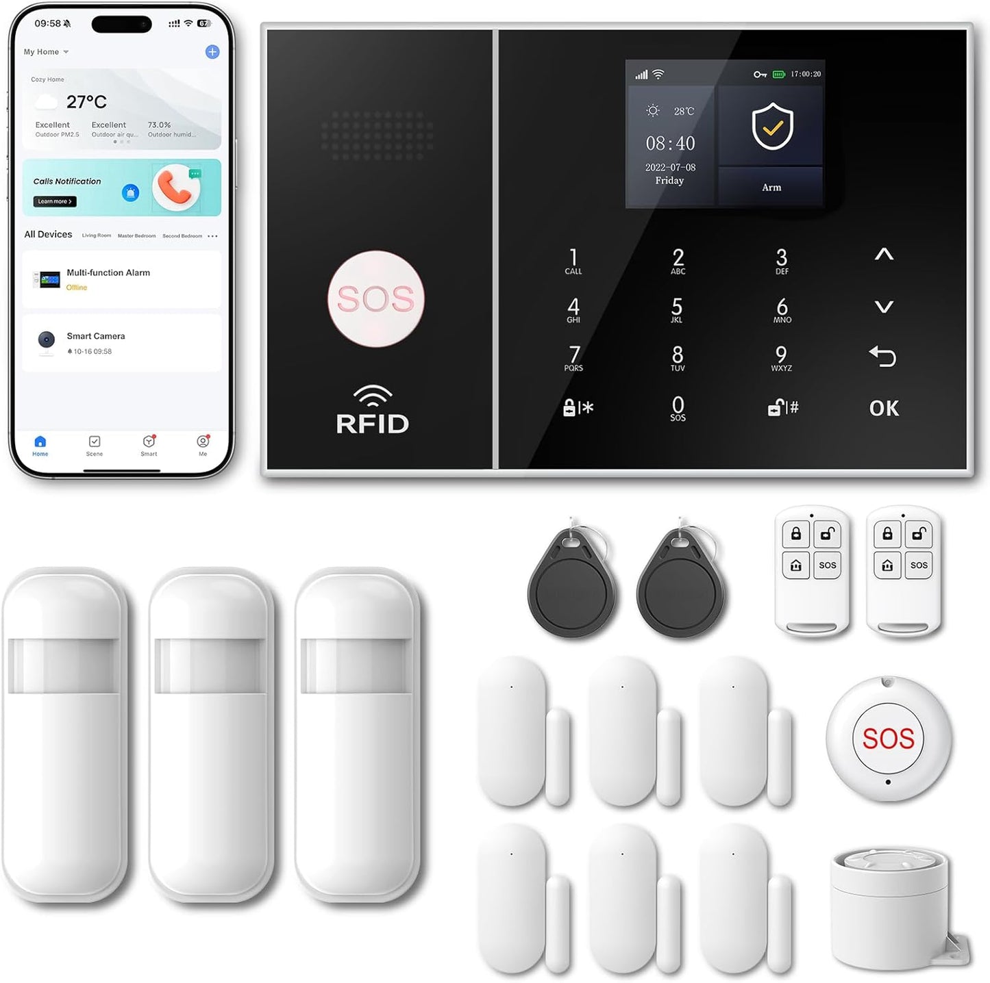 Home Security Systems 16-Piece Kit for Ultimate Protection