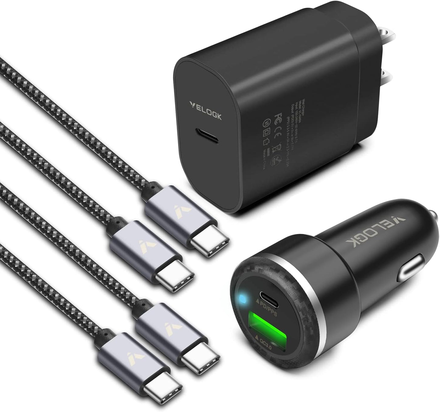 VELOGK 25W PD PPS Super Fast Charger Kit