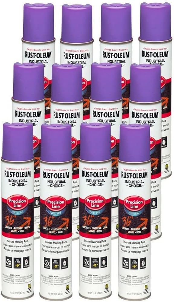 Rust-Oleum Inverted Water-Based Marking Spray Paint 12 Pack