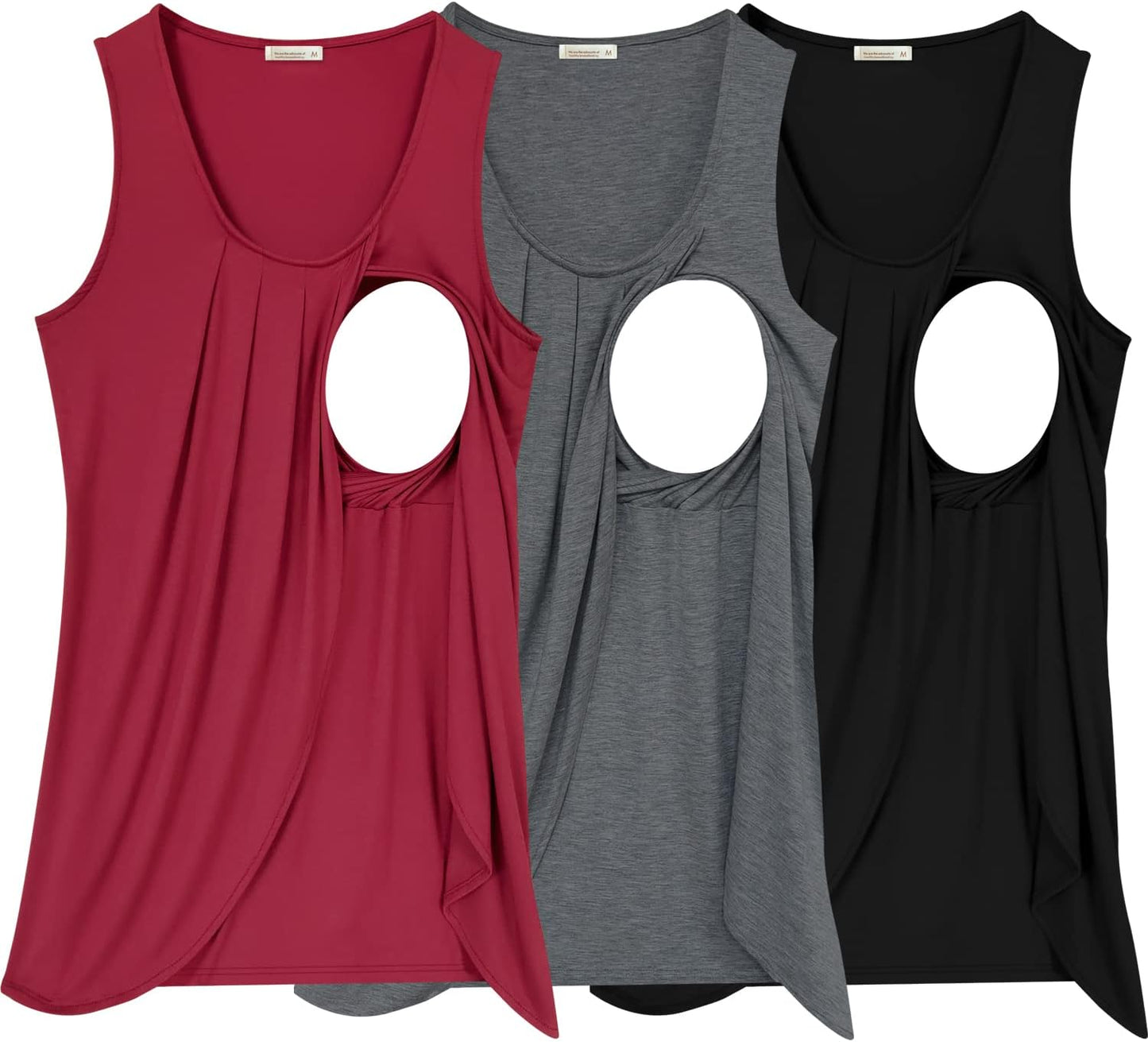 PARNIXS Summer Women's Maternity Nursing Tank Top for Comfort