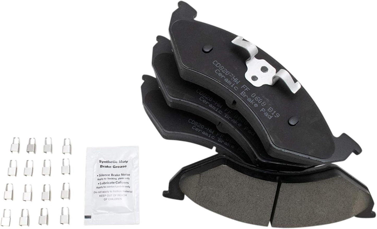 TRQ Front Brake Pads Ceramic Hardware for Dodge Dakota Durango