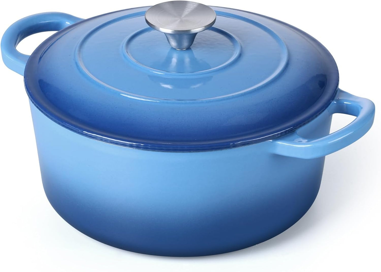 3 Qt Enameled Cast Iron Dutch Oven for Baking and Cooking