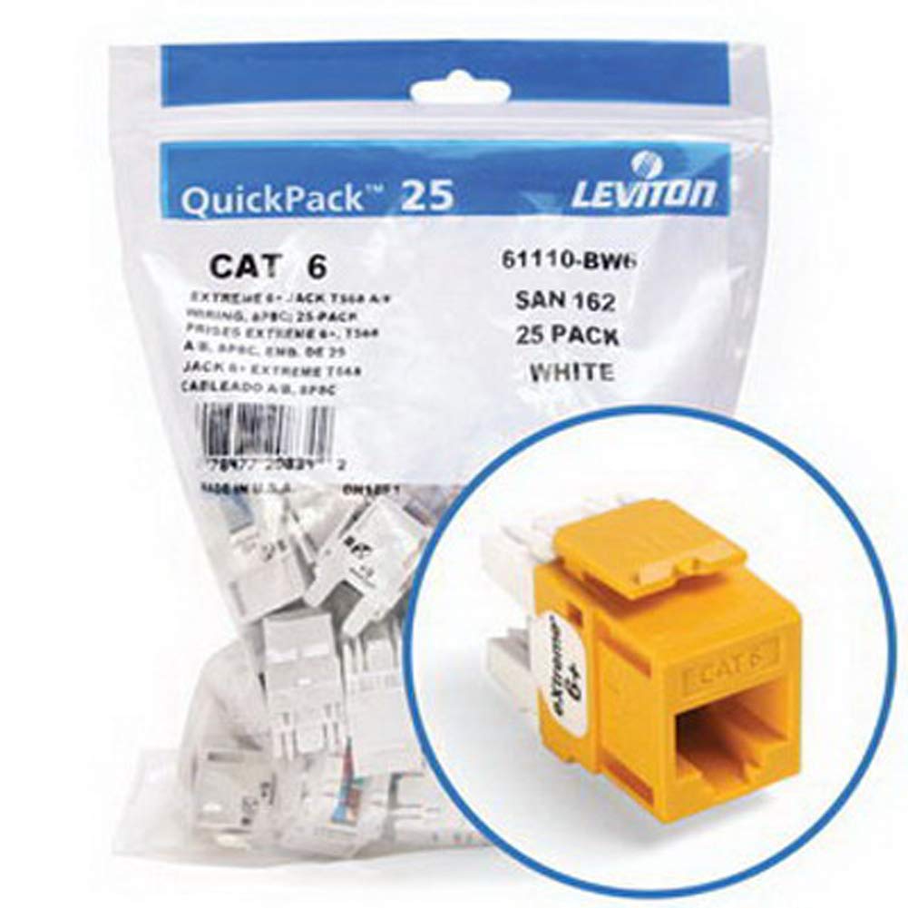 Leviton Extreme 6+ QuickPort Connector CAT 6 25-Pack Review