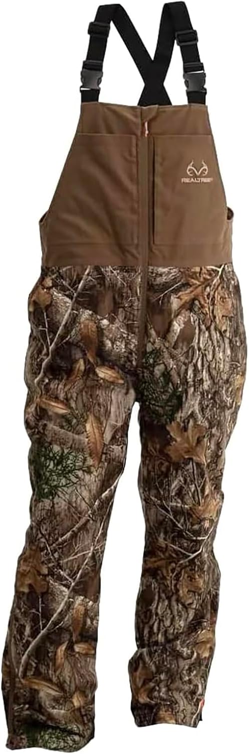 Realtree Men's Camo Hunting Insulated Bibs for Ultimate Warmth