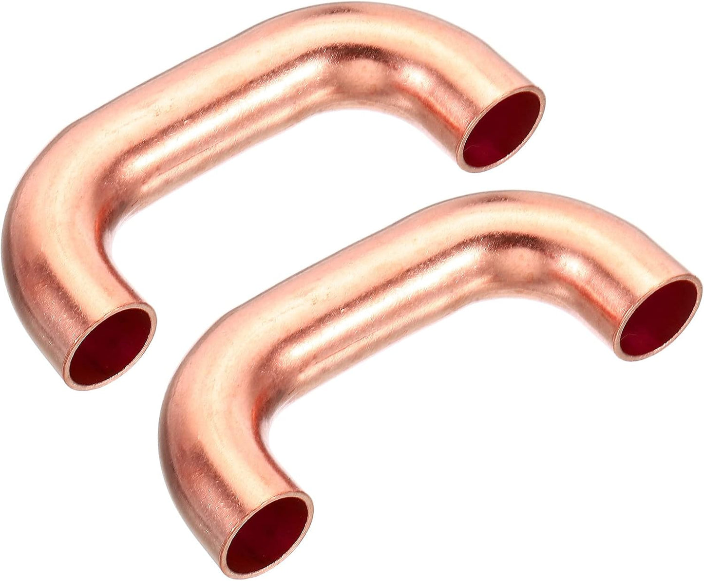 2 Pack 180 Degree Bend Copper Elbow Fittings - Ideal for HVAC & Plumbing!