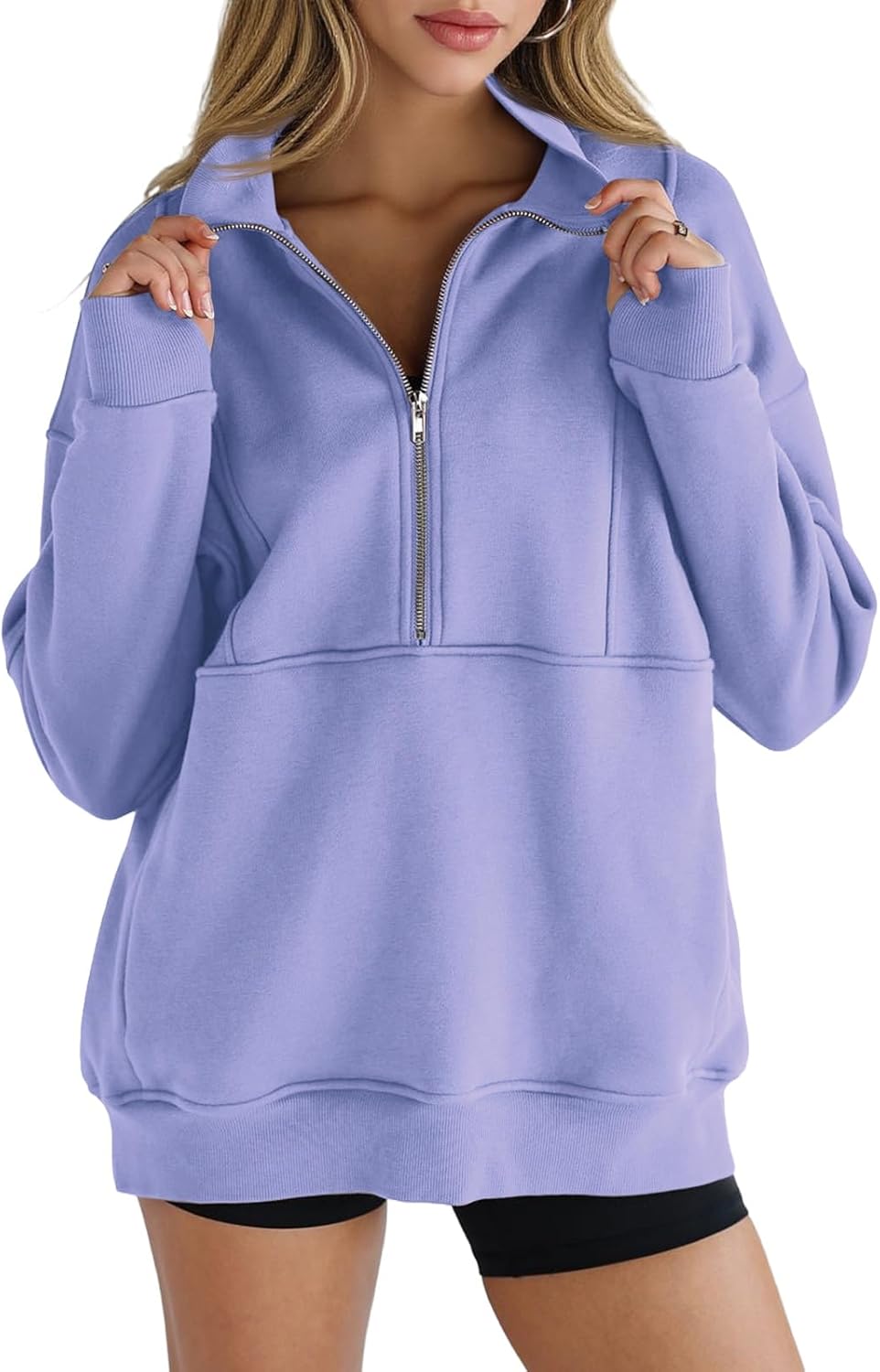 Women's Half Zip Sweatshirts with Pockets for Cozy Comfort