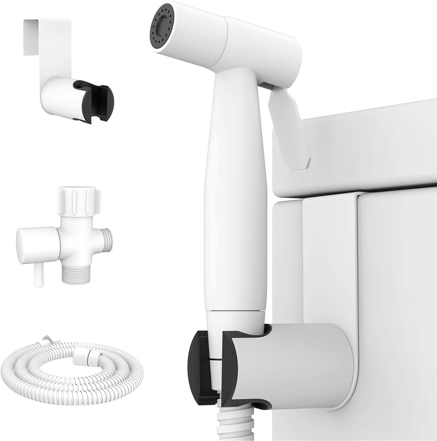 Arofa Matte White Bidet Sprayer for Toilet - Adjustable Pressure
